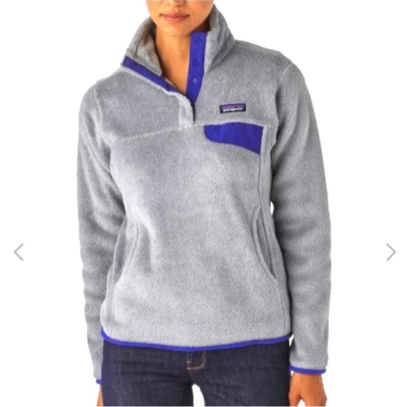 Patagonia Sweaters - PATAGONIA Women's Tailored Grey Re-Tool
Snap-T Fleece Pullover Sweater SMALL